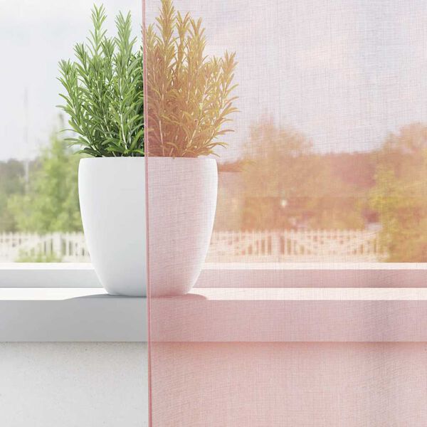 vidaXL Tende in Voile con Occhielli 2 pz Rosa Chiaro 140x260 cm