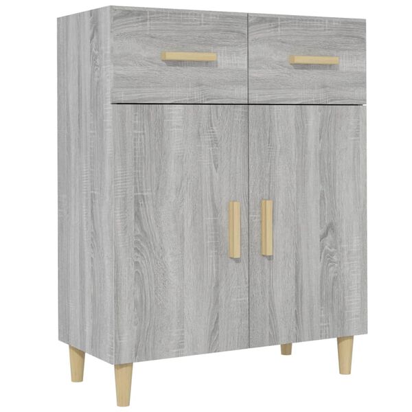 vidaXL Credenza Grigio Sonoma 69,5x34x89 cm in Legno Multistrato