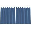 vidaXL Tende in Voile con Passanti 2 pz Blu Reale 140x140 cm