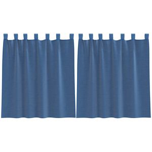 vidaXL Tende in Voile con Passanti 2 pz Blu Reale 140x140 cm