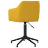 vidaXL Sedie da Pranzo Girevoli 4 pz Gialle in Velluto