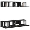 vidaXL Set mobile TV 4 pcs Rovere Nero 80 x 30 x 30 cm