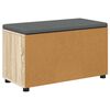 vidaXL Panca per ingresso con cuscino Rovere Sonoma 80 x 46 x 46 cm