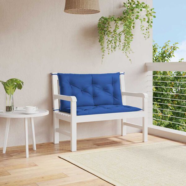 vidaXL Cuscino per Panca Blu 100x(50+50)x7cm in Tessuto Oxford