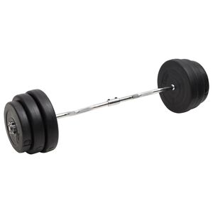 vidaXL Bilanciere Curvo con Dischi 90 kg