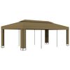 vidaXL Gazebo con Tetto Doppio 3x6 m Grigio Talpa 180 g/m&sup2;