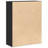 vidaXL Libreria Rovere Nero 60x24x76,5 cm in Legno Multistrato