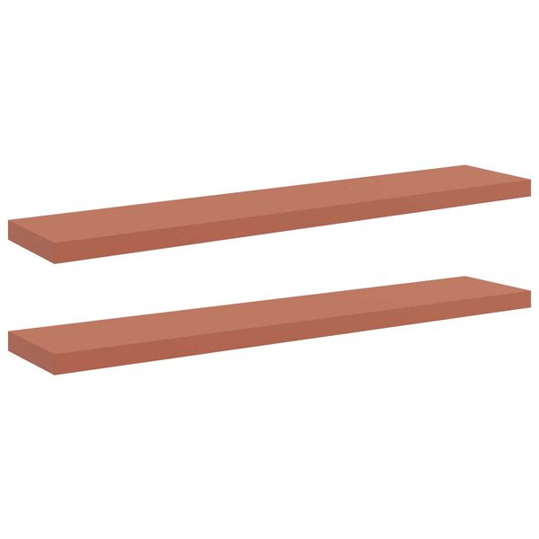 vidaXL Scaffale da parete 2 pcs Rosso 120 x 23,5 x 4 cm