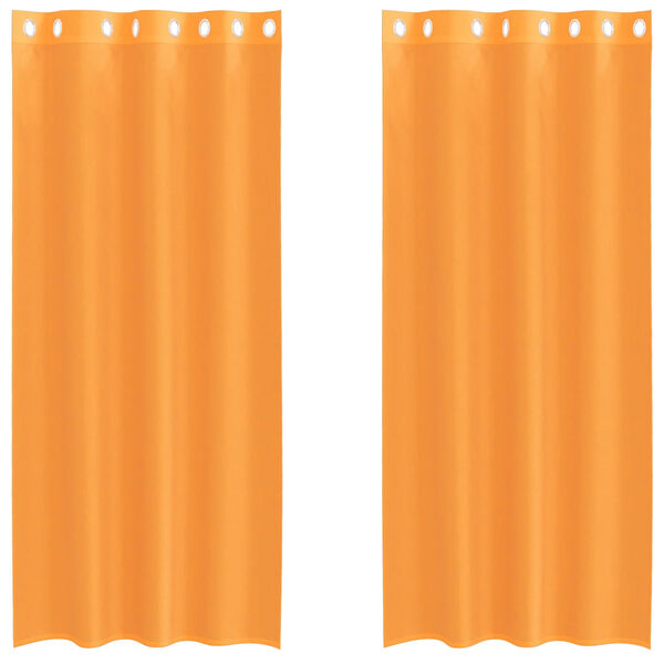 vidaXL Tende in Voile con Occhielli 2 pz Arancio 140x225 cm