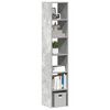 vidaXL Librerie 2 pz Impilabili Grigio Cemento 30x30x80 cm Truciolato