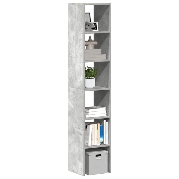 vidaXL Librerie 2 pz Impilabili Grigio Cemento 30x30x80 cm Truciolato