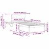 vidaXL Struttura del letto Marrone cerato 90 x 200 cm Pino massello
