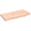 vidaXL Piano Bagno 80x40x(2-6) cm in Legno Massello Non Trattato