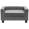 vidaXL Divano per Cani Grigio 60x43x30 cm in Peluche e Similpelle