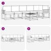 vidaXL Set di divani da esterno 7 pcs Grigio Naturale e Chiaro