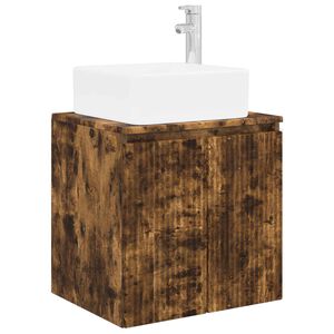 vidaXL Mobile Lavabo da Parete Rovere Fumo 49,5 x 41 x 63 cm