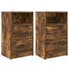 vidaXL Comodini 2 pcs Rovere fum&eacute; 40 x 30 x 467 cm Legno multistrato