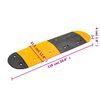 vidaXL Dosso Giallo e Nero 323x32,5x4 cm in Gomma