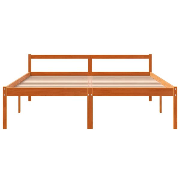 vidaXL Letto per Anziani Marrone Cera 160x200cm Legno Massello di Pino