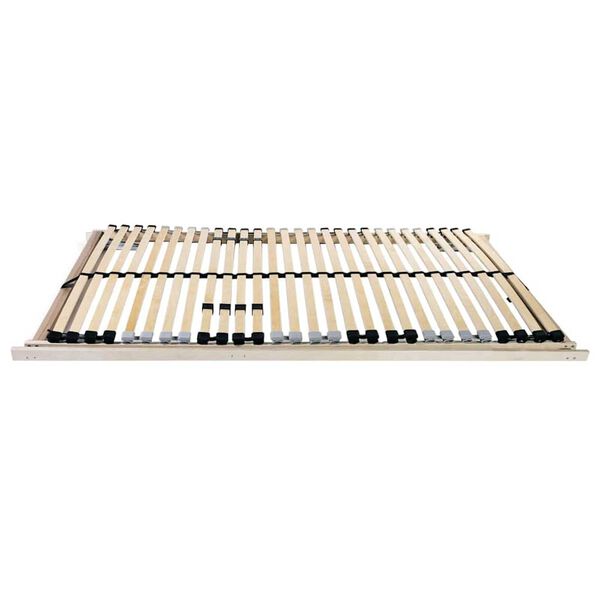 vidaXL Base a doghe Marrone 120 x 190 cm Legno massello di faggio