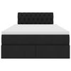 vidaXL Letto con contenitore e LED Nero 120 x 190 cm Poliestere