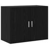 vidaXL Armadietto a muro Rovere Nero 80 x 42,5 x 64 cm