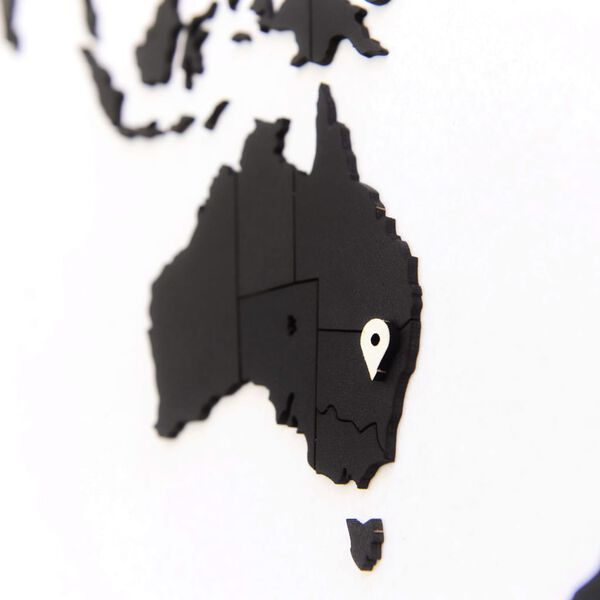 MiMi Innovations Mappa del Mondo Decoro Luxury Puzzle Nero 100x60 cm