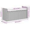 vidaXL Panchina con contenitore Grigio 110 x 40 x 50 cm Rattan