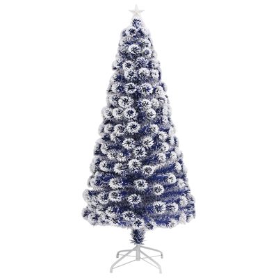 vidaXL Albero Natale Preilluminato Bianco e Blu 150 cm in Fibra Ottica