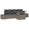 vidaXL Set di divani 5 pz Grigio polyrattan