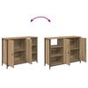 vidaXL Credenza Rovere artigianale 100 x 33 x 75 cm Legno multistrato