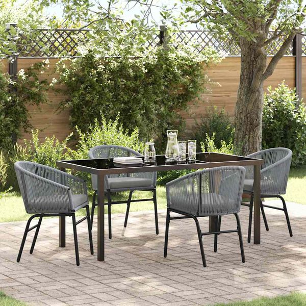 vidaXL Set da Pranzo per Giardino 5 pcs Antracite