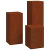 vidaXL Supporto per piante 3 pcs Ruggine