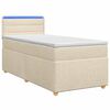 vidaXL Letto box spring con materasso Crema 80 x 200 cm Tessuto