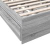 vidaXL Giroletto Cassetti Grigio Sonoma 90x190 cm Legno Multistrato
