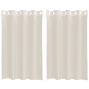 vidaXL Tende in Voile con Occhielli 2 pz Crema 140x175 cm