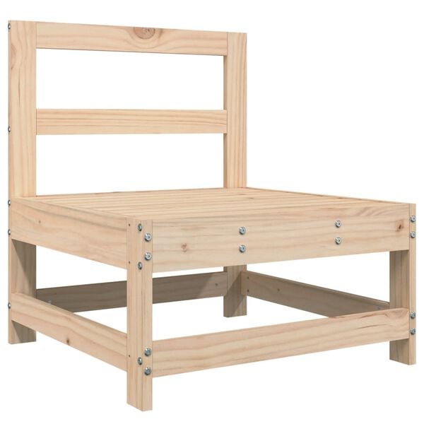 vidaXL Set Divani da Giardino 4 pz in Legno Massello di Pino