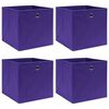 vidaXL Scatole Portaoggetti 4pz Viola 32x32x32 cm Tessuto