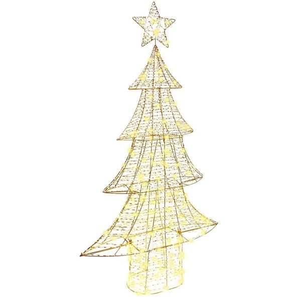 vidaXL Albero di Natale con 160 LED Bianco caldo 151 cm PET