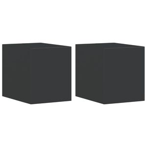 vidaXL Applique da Parete per Esterni 2 pz Nere Alluminio Pressofuso
