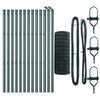 vidaXL Recinzione con Posto Verde 0,4 x 25 m Acciaio e PVC