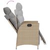 vidaXL Set Pranzo da Giardino 5 pz con Cuscini Beige Misto Polyrattan