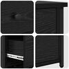 vidaXL Armadio da Notte con cassetto 2 pcs Rovere Nero 40 x 36 x 60 cm