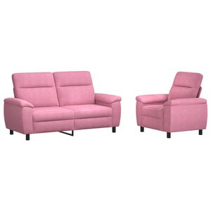 vidaXL Set di divani 2 pcs Rosa Tessuto