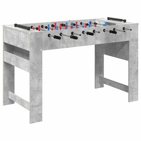 vidaXL Tavolo da Foosball Grigio Cemento 125 x 60,5 x 80 cm