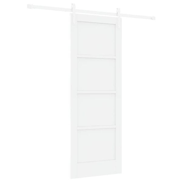 vidaXL Porta scorrevole Bianco 73,5 x 198,5 cm Pino massello