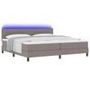 vidaXL Letto a molle con materasso con led Talpa 200 x 200 cm Tessuto