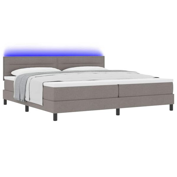 vidaXL Letto a molle con materasso con led Talpa 200 x 200 cm Tessuto