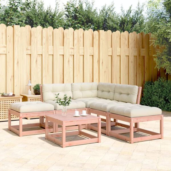vidaXL Set Divani Giardino 5 pz con Cuscini Legno Massello di Douglas