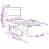 vidaXL Struttura del letto con cassetto con testiera Legno multistrato